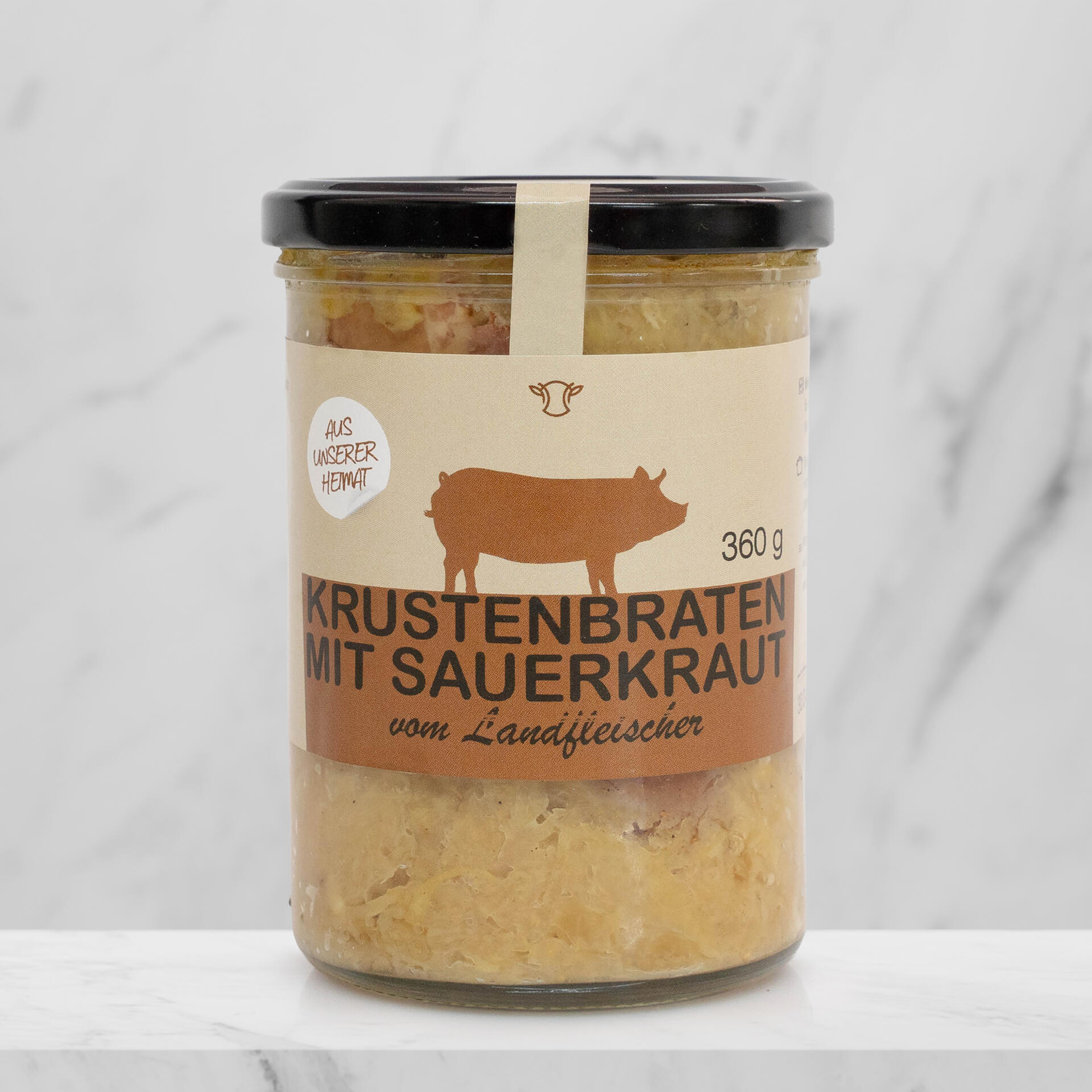 Landfleischer Krustenbraten mit Sauerkraut
