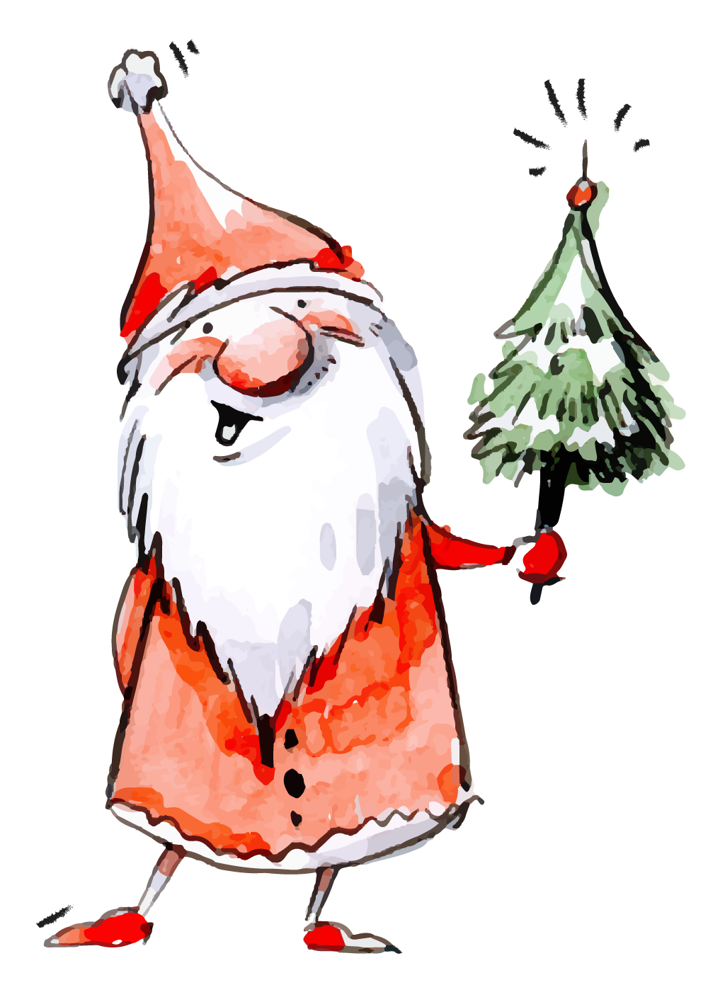 Weihnachtsmann Frohe Weihnachten aus Thüringen